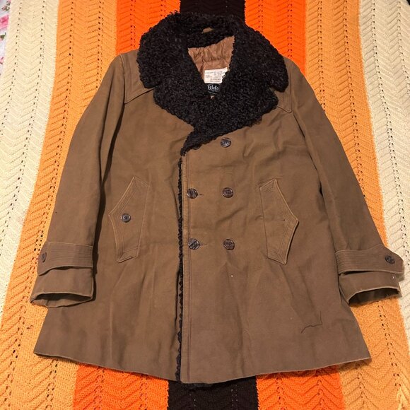 1970s Made in Israel cotton rayon French Tissavel imitation fur double breasted - Picture 12 of 16